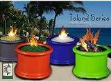 California Outdoor BERMUDA Island Fire Pit Deep Blue