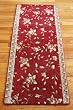 Red Spring Blossoms Carpet Rug Hallway Runner 5'