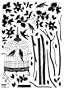 Reusable Decoration Wall Sticker Decal - Parisian Spring Bird in Tree Silhouette