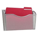 Rolodex 21954 Flush mount wall files, pewter, 14w x 3-3/8d x 8-1/2h