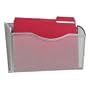 Rolodex 21954 Flush mount wall files, pewter, 14w x 3-3/8d x 8-1/2h