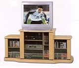 BEAUTIFUL 2 LEVEL TV ENTERTAINMENT STAND IN BEACH FNSH