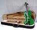 Crystalcello MV460GR 4/4 Size Violin with Carrying Case + Accessories - Green Color