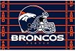 Denver Broncos Tufted Floor Rug - NFL Football Fan Shop Sports Team Merchandise