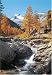 Fototapete Motivtapete Bildtapete Bach / Fluss Gebirgsbach Gebirgsfluss Felsen Herbst Herbstmotiv Berge Gebirge - Lieferung inkl. Tapetenleim - Wall Mural 4-Teilig - Größe 194 x 270 cm