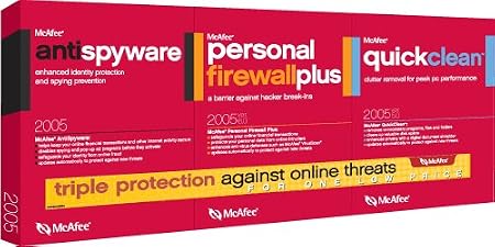 McAfee Anti-Spyware Version 1.0/Firewall Version 6.0/QuickClean Version 5 Bundle