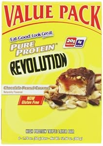 Pure Protein Revolution Value Pack, Chocolate Peanut Caramel, 6 - 1.76 oz Bars