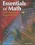 Essentials of Math with Business Applications, Student Edition