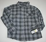 Hurley Boys Button Down Shirt - Size: Medium 12/14 Black-Plaid