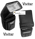 Vivitar DF 383 LCD DEDICATED ETTL Flash for Canon EOS Rebel XT XTI XSI 20D 5D 1Ds 1D T1i 300D 350D 450D 400D 10D II T2 K2 GII 7N 7NE TI 20D 30D 40D 50D 550D 1000D + Mini Tripod
