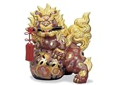 九谷焼 置物 剣獅子 盛 15号