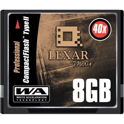 Electronics: Lexar Media 8GB Professional Series 40X CompactFlash Card WA Enabled CCFB8GB 40 380