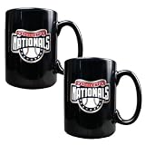 Washington Nationals MLB 2pc Black Ceramic Mug Set - Primary Logo