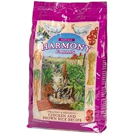 HARMONY FARMS Healthy & Holistic Chicken & Brown Rice Recipe for Cats, 6.5-Pound Bag