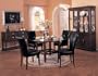 9-Piece Dining Room Furniture Set in Cherry / Black - Coaster