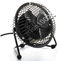 Schwenkbarer Tischventilator aus Metall in schwarz - der ideale Ventilator f�r den Schreibtisch!