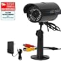 VideoSecu outdoor indoor night vision 30 infrared LEDs security bullet IR color camera home dvr system with free power supply free security warning DeCal 3"x2" 1N5