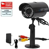 VideoSecu outdoor indoor night vision 30 infrared LEDs security bullet IR color camera home dvr system with free power supply free security warning DeCal 3"x2" 1N5