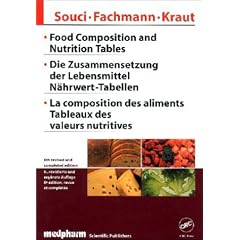 Food Composition and Nutrition Tables. Die Zusammensetzung der Lebensmittel. N�hrwert-Tabellen /La composition des aliments. Tableaux des valeurs nutritives