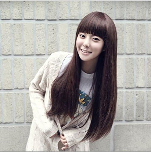 Women Lady Straight Full Hair Wigs For Cosplay Costume Party Daily Wear Wig Gift Black