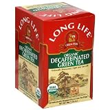 LONG LIFE TEAS, Organic Green Tea Decaf Natural Water Process - 20 bags