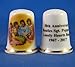 Porcelain China Collectable Thimble - Beatles Sgt Peppers 50th Anniversary -- Free Gift Box