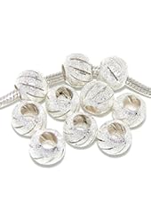 Pro Jewelry Ten (10) Stardust Spacer Beads for Snake Chain Charm Bracelets