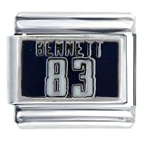 Nfl Bennett #83 Licensed Sports Italian Charms Bracelet Link