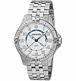 Wenger Men's 77079 Squadron GMT White Dial Steel Bracelet Watch