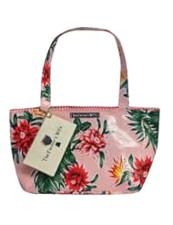 Beauty: The Farmers Wife Oilcloth Pink Hana Floral Becky Handbag Purse - The Farmer's Wife