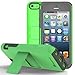 iPhone SE Stand Case, GreatShield Legacy Series Ultra Slim Fit Dual Layer Hybrid Snap On Case Back Cover with Kickstand for Apple iPhone SE / 5S / 5C / 5 (Green)
