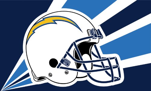 NFL San Diego Chargers 3-by-5 Foot Helmet Flag