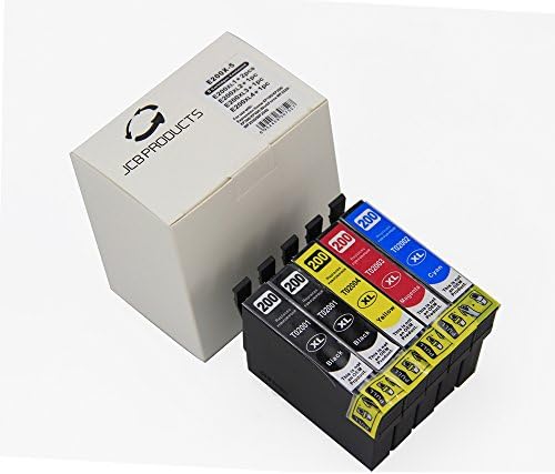 JCB Products Compatible Ink Cartridge Replacement For Epson T200XL (2x Black, 1x Cyan, Magenta, Yellow 5-Pack) Ink