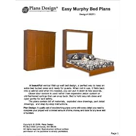 Easy Murphy Wall Queen, Full, Twin Bed Project Plans - Design #0ESY1