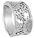 Sterling Silver Women's Sunflower Ring Flower 925 Wide Band 14mm Sizes 5-10
