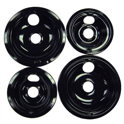 Childrens Toyshop  Tools & Hardware : GE/Hotpoint Drip Pans 4-pc. Set - Black (2 Small/ 2 Large)