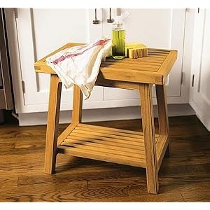 New Grade A Teak Bath Stool Or Side Table Or Shower Bench