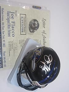 Joe Flacco Baltimore Ravens Signed Autographed Mini Helmet Authentic Certified Coa