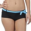 Xhilaration&reg; Juniors Anchor Print Boy Short Swim Bottom - Black/Turquoise