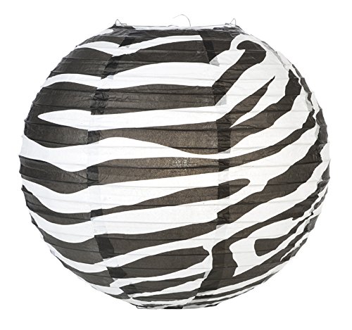 PaperLanternStore.com 14 Inch Zebra Print Paper Lantern