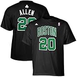 adidas Boston Celtics #20 Ray Allen Black Net Player T-shirt