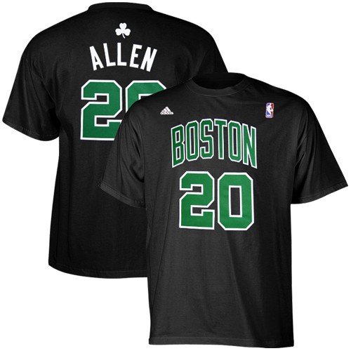 Boston Celtics Ray Allen Adidas Black Player T-ShirtSmall