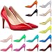 ZriEy Girl Women Pointed Toe High Heel Pumps Patent Leather Shoes Party Wedding Working