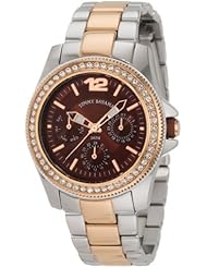 Tommy Bahama RELAX Womens RLX4007 Riveria Two-Tone Brown Dial Stones Watch