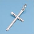 Cross Pendant - Polished Stainless Steel - 25 mm Height