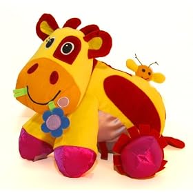 Giggle Toys Patches The Huggable Cow, Yellow