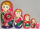 Polkhovski Maiden 5 Piece Russian Wood Nesting Doll