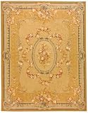 IMAGE OF Due Process Aubusson Versailles Gold-Blue 9' X 12' Area Rug