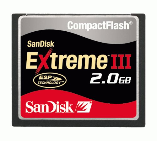 Electronics: SanDisk SDCFX3 2048 901 2 GB Extreme III CompactFlash Card  Retail Package 