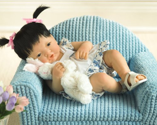 Baby Lei 14 Asian Girl w/Bunny Rabbit Special Edition Berenguer Doll